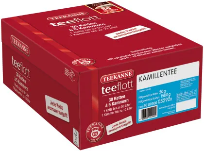 Teekanne teeflott herbata rumiankowa 30 łańcuszków filtrujących z 5 komorami każdy